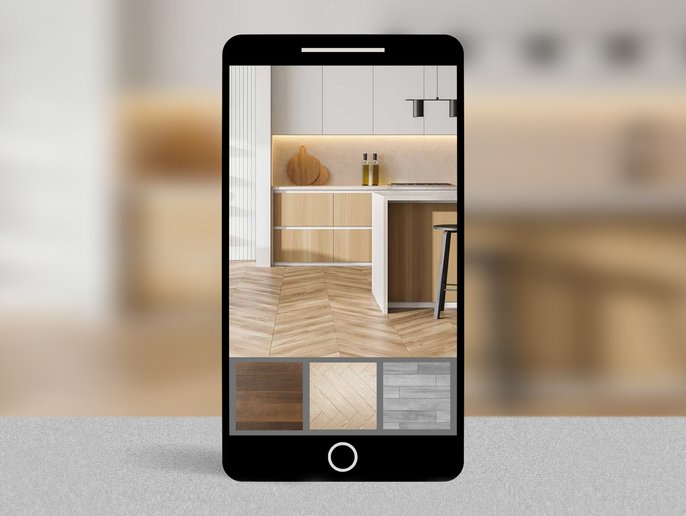 Room visualizer app from Dishman Flooring on Houma, LA area