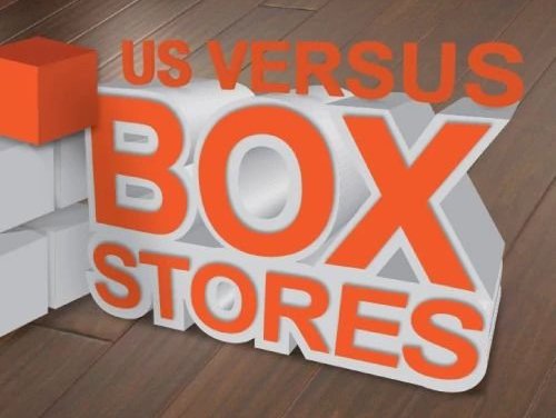 Us Vs Box Stores differences from Dishman Flooring on Houma, LA area